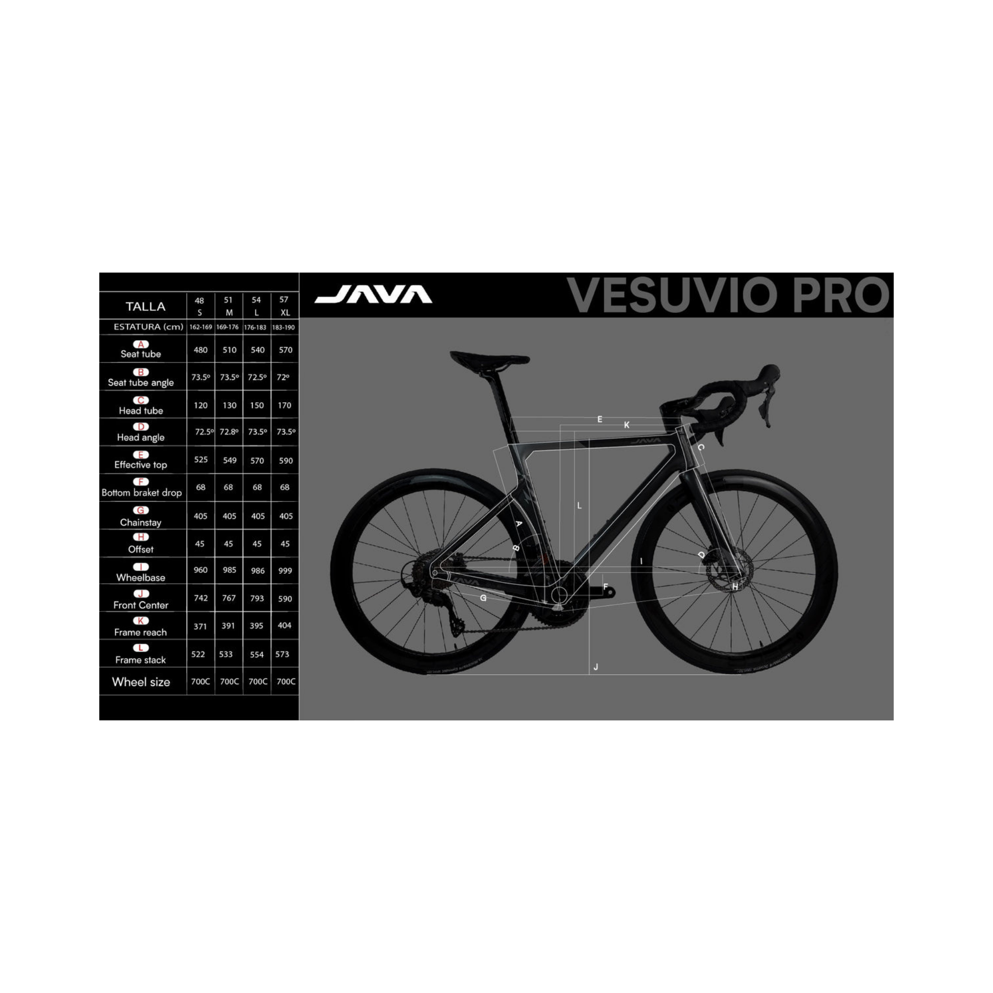 Bicicleta de Ruta Java Vesuvio 105 Di2 Ruedas de Aluminio | Torres Bike Store