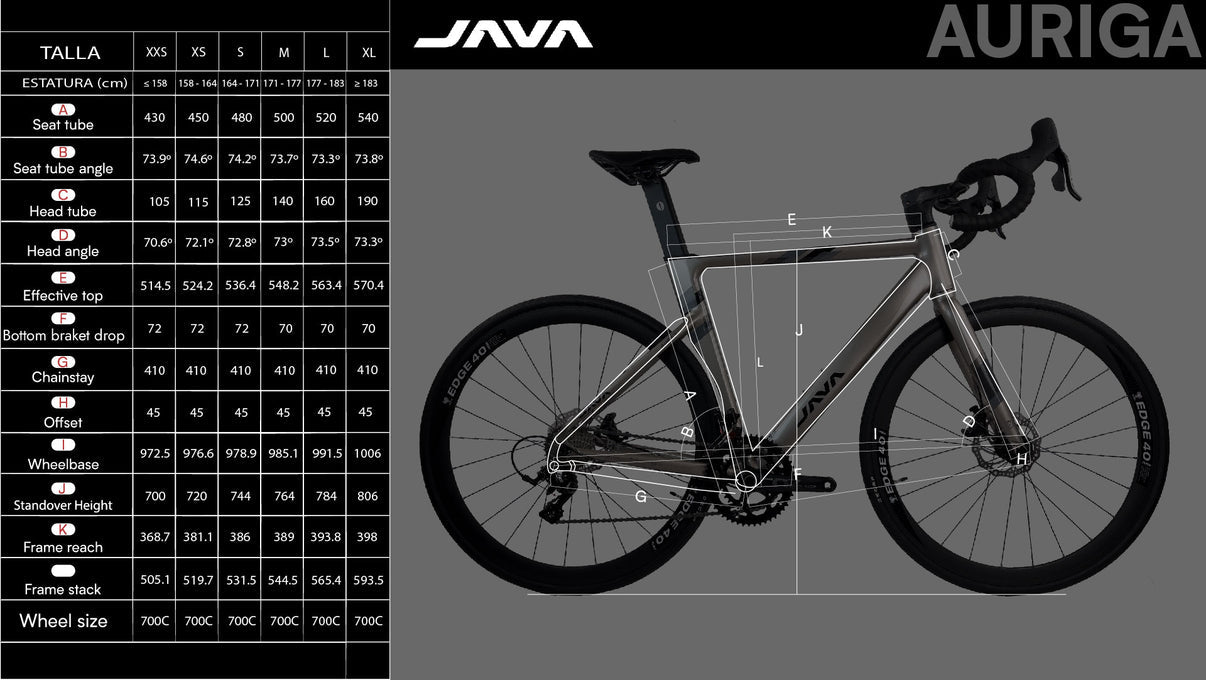 Bicicleta Java Auriga PRO 2x11