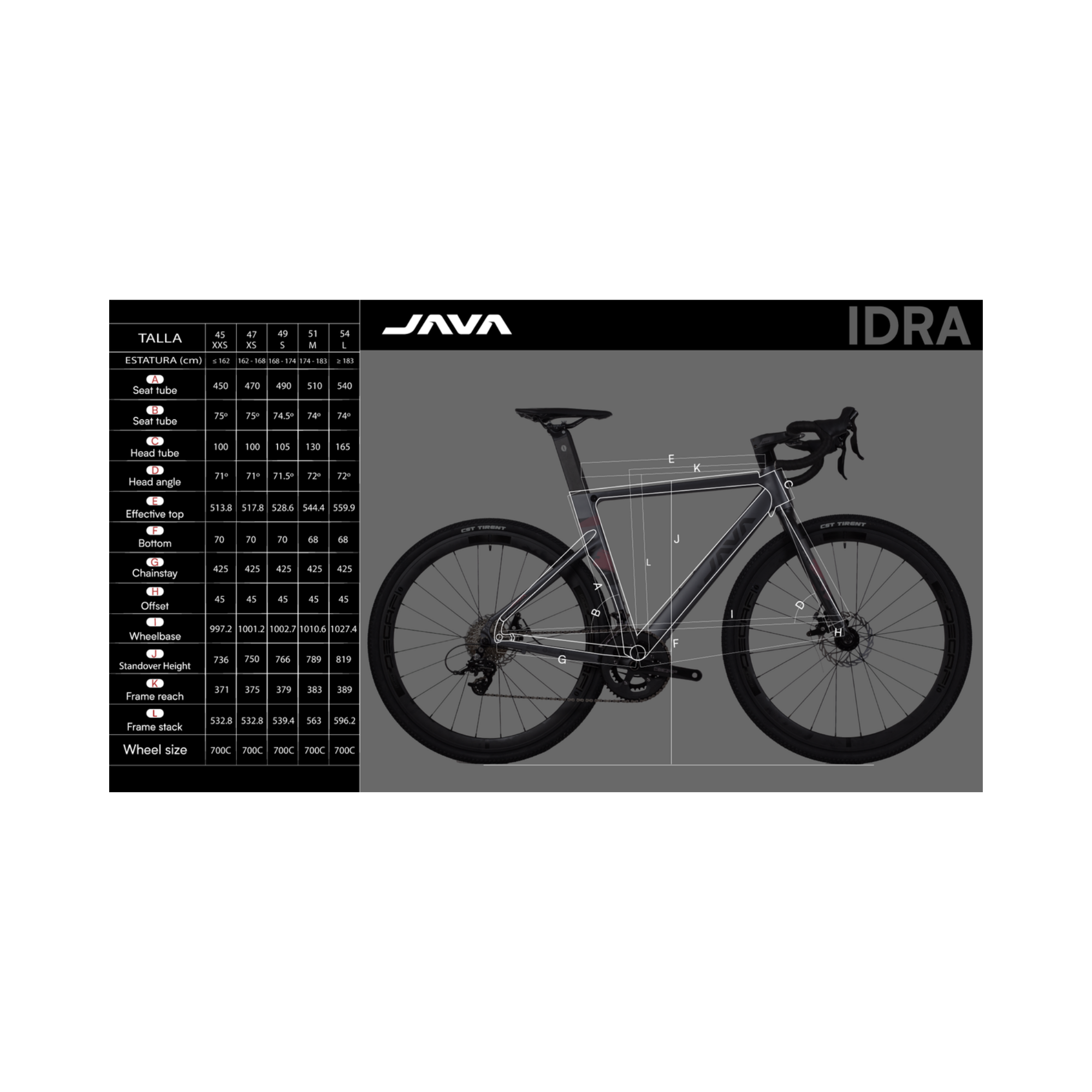 Bicicleta Gravel JAVA IDRA TOP Aluminio | 6 MSI | Envío a México