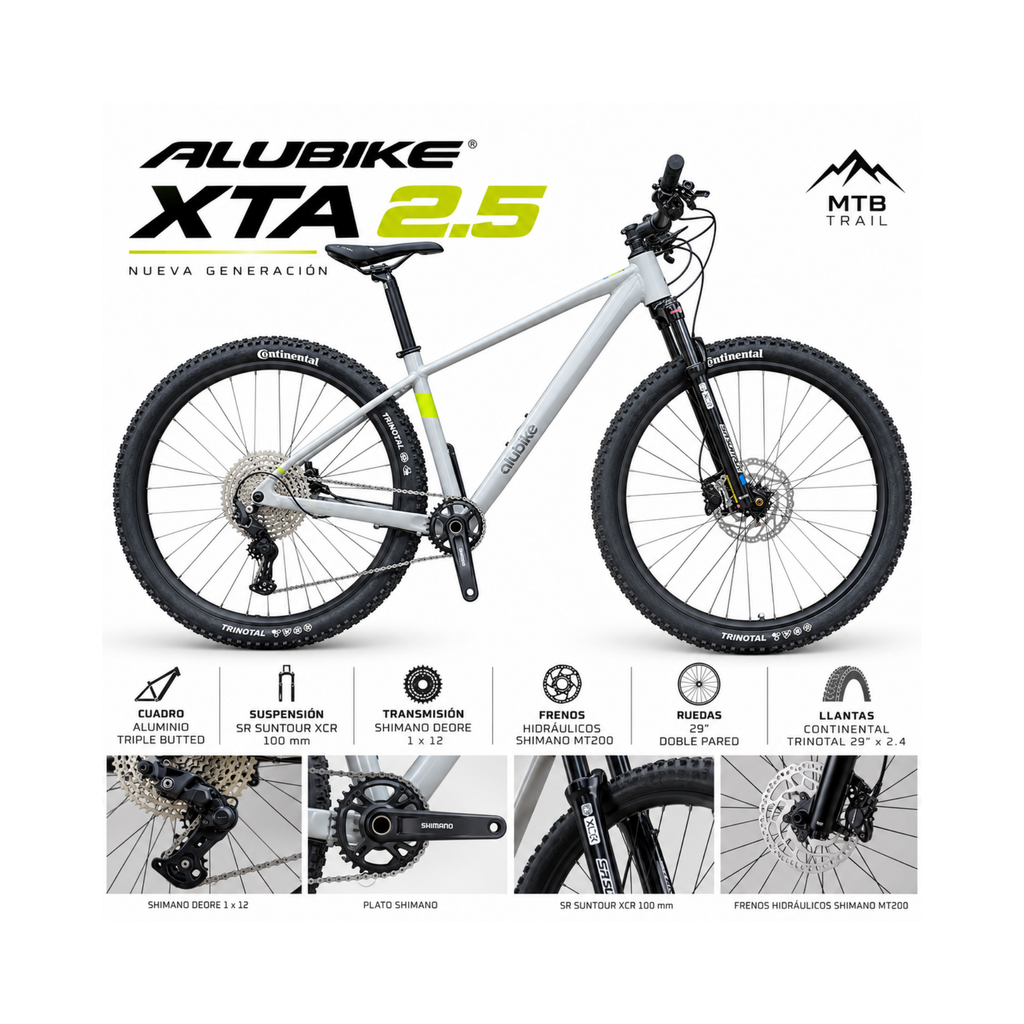 Nueva Alubike XTA 2.5 29”  Shimano Deore 12V