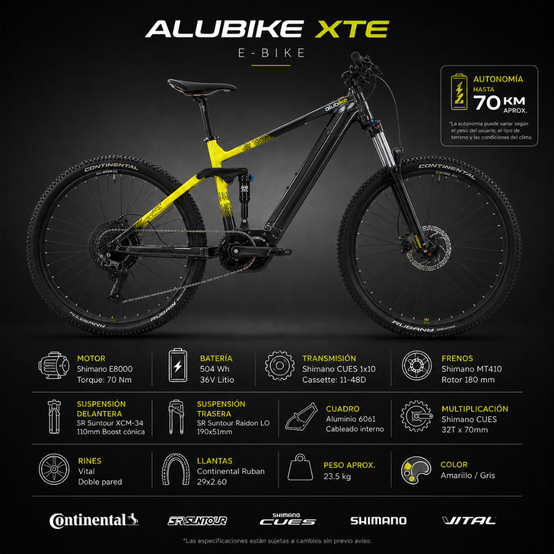Alubike XTE E-Bike 2026 Rin 29”