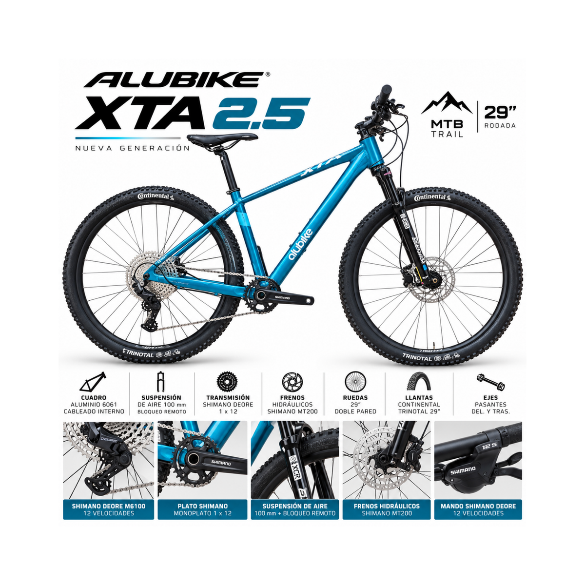 Alubike XTA 2.5 29” Shimano Deore 12V