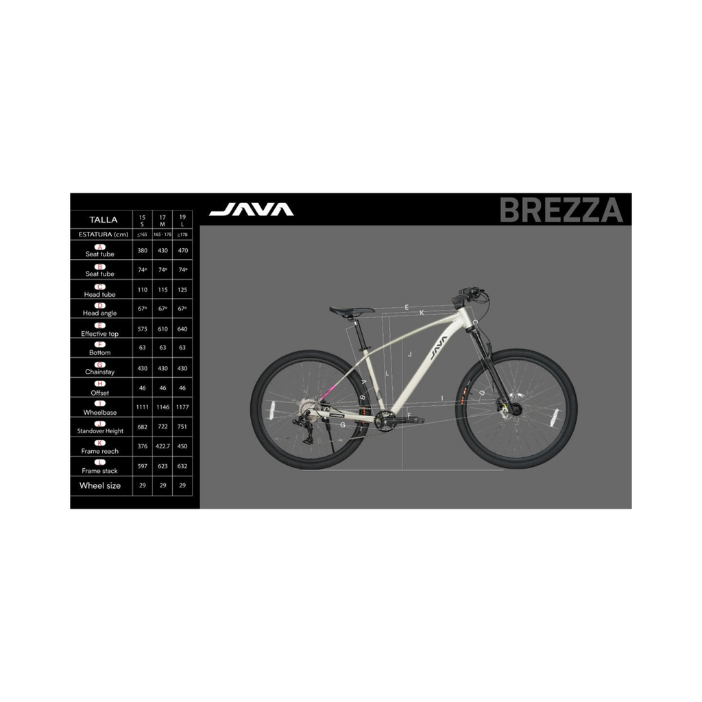 Java Brezza R29 1x9 LT-WOO Frenos Hidráulicos